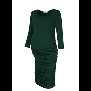 Forest green Maternity Dress